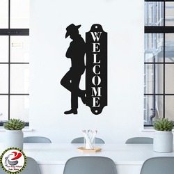 Lazer Kesim Kovboy Duvar Süsü (39x20)