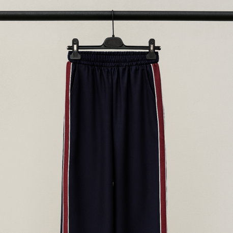Şerit Detaylı Beli Lastikli Pantalon