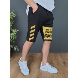 Baskılı Siyah Şort Stgng-3094