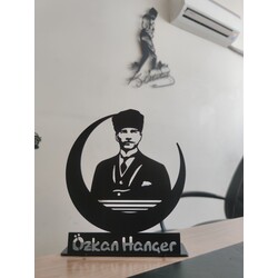 Kişiye Özel ay içinde Atatürk masa üstü 