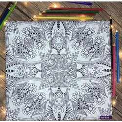 Mandala boyama Kanvars duvar tablosu 