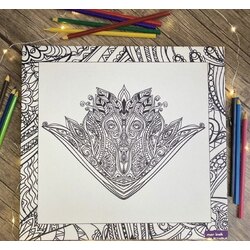 Mandala boyama Kanvars duvar tablosu 