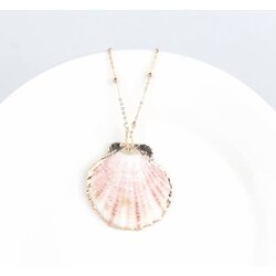 Beyaz/ Pembe Deniz Kabuğu Kolye