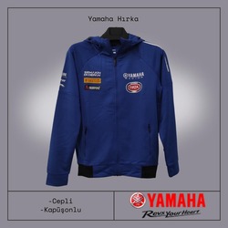 Yamaha Mavi Kapüşonlu Hırka