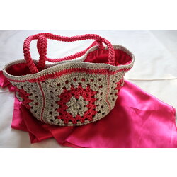 Fuschia-Gray Basket
