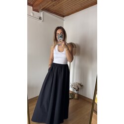 Halter yaka cepli maxi elbise