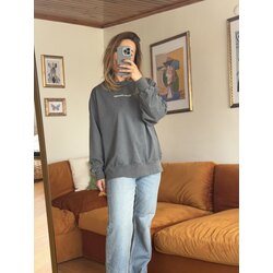 Antrasit arkası taşlı sweat