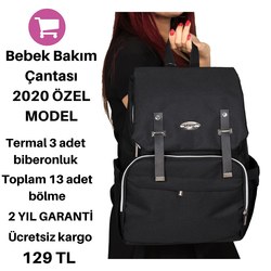 Bebek Bakım Çantası Özel Model Siyah