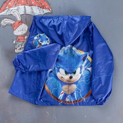 Sonic baskılı erkek çocuk yağmurluk.