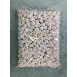 14 mm geçmeli böğürtlen inci beyaz 500 gram paket