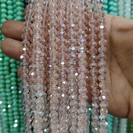 8 mm Kristal cam pembe janjanli 1 dizi