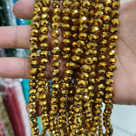 8 mm Kristal metalize Gold 1 dizi
