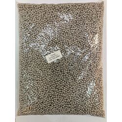 4 mm metalik gümüş görünümlü akrilik boncuk 500 gram paket