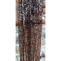 4 mm küp kristal cam mürdüm janjanli 1 dizi 