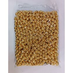 10 mm metalik gold görünümlü akrilik boncuk 500 gram paket