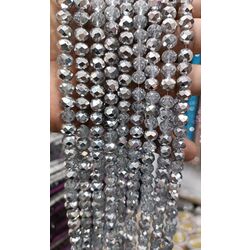 10 mm kristal cam aynalı gümüş 1 dizi 