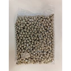 10 mm metalik gümüş görünümlü akrilik boncuk 500 gram paket