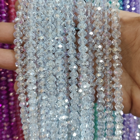 8 mm Kristal cam bebe mavisi janjanli 1 dizi 