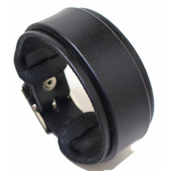 SB genuine leather wristband first class leather bracelet men's handmade leather cuff Black