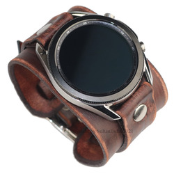 Samsung Galaxy Watch 3 4 5 Strap First Class Wide Band 40mm 41mm 42mm 44mm 45mm WORN BROWN