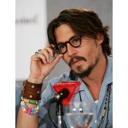 Johnny Depp Style First Class Leather Cuff Men's Bracelet Genuine Leather Wristband Brown