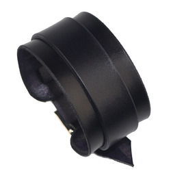 SB genuine leather wristband first class leather bracelet men's handmade leather cuff Black