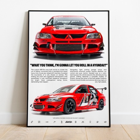 F&F Mitsubishi Lancer Evo IX Poster