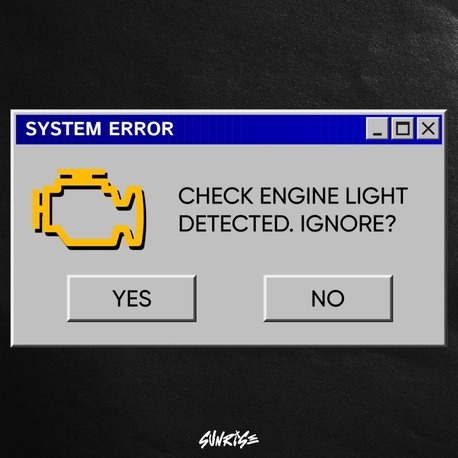 "Check Engine" Sticker