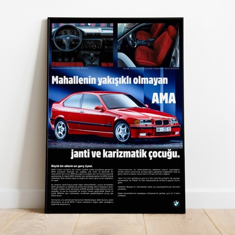 BMW E36 Compact Poster