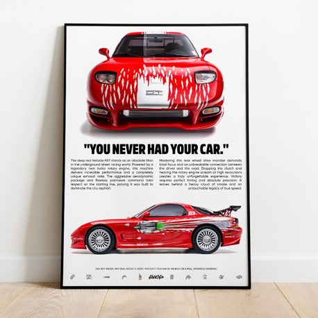 F&F Mazda RX7 Poster