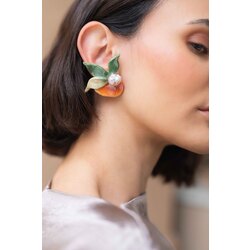 PERSIMMON - Meyve Formlu İncili Küpe