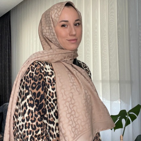 Levidor S Desen Blue Jakar Şal - Sütlü Kahve
