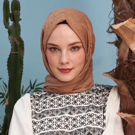 Madame Polo - Bambu Kraş Şal - Latte