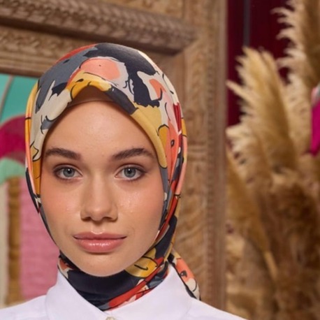 İpekhan Marrakech Koleksiyon Soft Eşarp 1209 - Gri Sarı 08