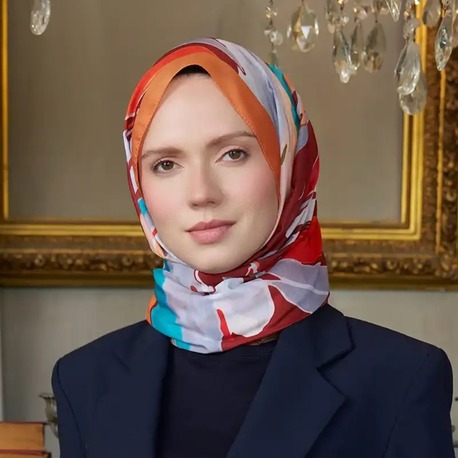 Madame Polo - Seremoni Koleksiyonu Pure Desen Şal - Şeftali