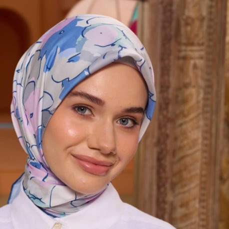İpekhan Marrakech Koleksiyon Soft Eşarp 1209 - Mavi Lila 12