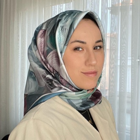 Levidor Desenli Twill İpek Eşarp - Mavi
