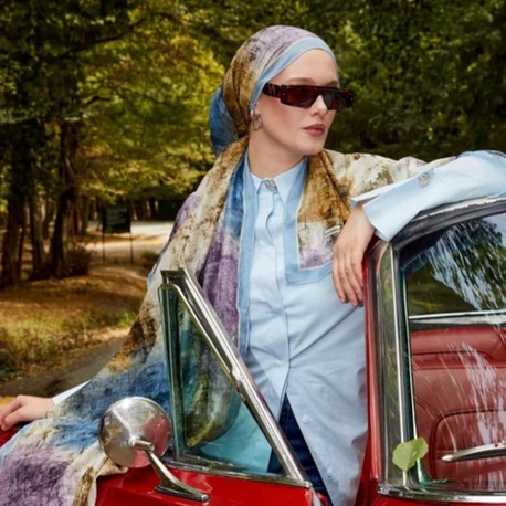 Luvensara Silk Elite Şal | Pastel Mavi