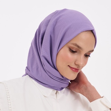 Madame Polo Luxury Pamuk Kraş Şal - Lila