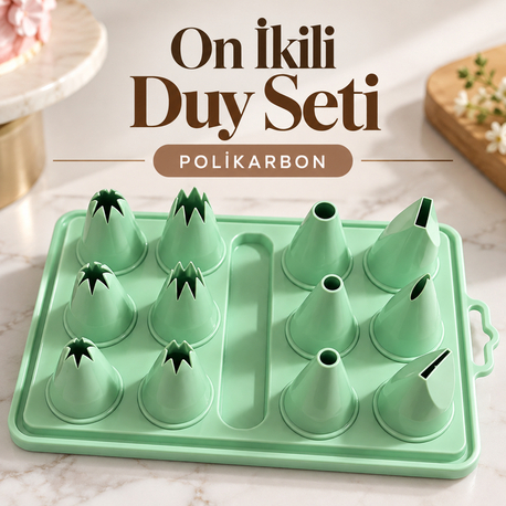 12 li duy seti yeşil renk
