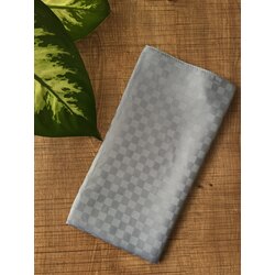 jakarlı dama desenli eşarp - koyu gri