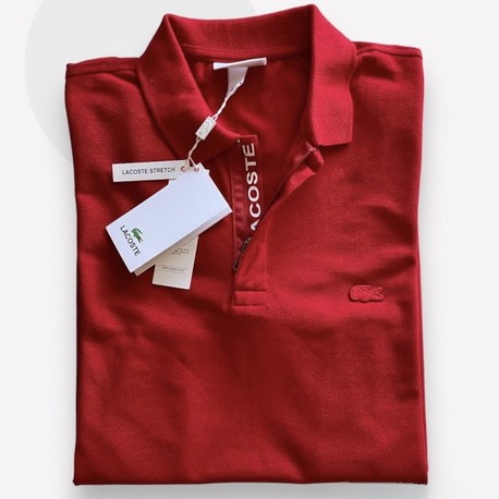 Lacoste Fermuarlı Kırmızı Polo Yaka T-shirt