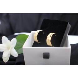 Tüy Tasarım Gold Halka Çelik Küpe 