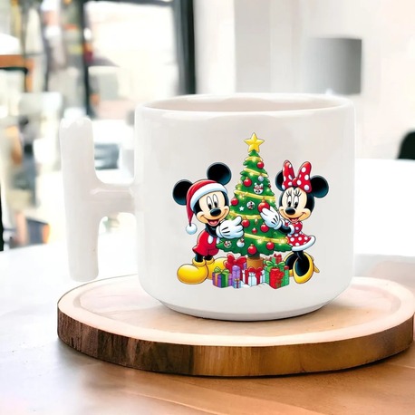 Yeni Yıl Yılbaşı Noel Tasarımlı T Kulp Seramik Kupa