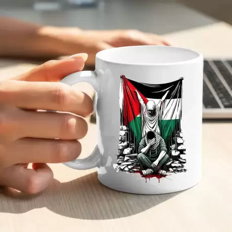 Filistin Tasarımlı Baskılı Kupa Bardak, Gazze Kupa Bardak, Kudüs Kupa Bardağı Klasik