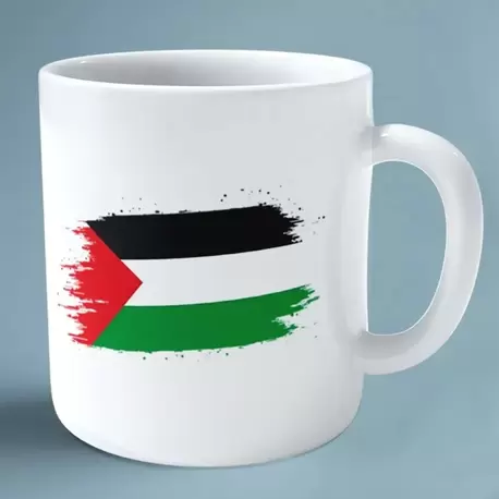 filistin Palestine bayrak baskılı kupa bardak çift taraflı kişiye özel model 7