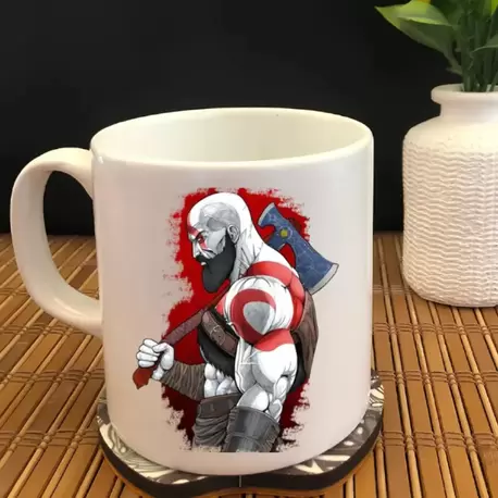 Kratos God of War - Beyaz Kupa