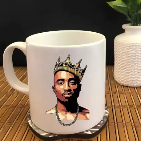 Tupac Shakur Rap - Beyaz Kupa