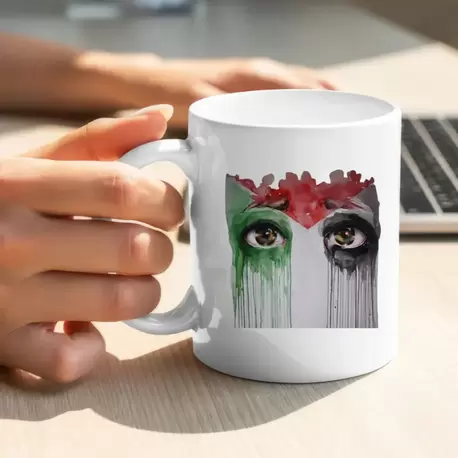  Filistin Tasarımlı Baskılı Kupa Bardak , Gazze Kupa Bardak , Kudüs Kupa Bardağı Klasik
