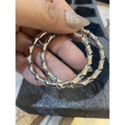 Silver halka küpe 